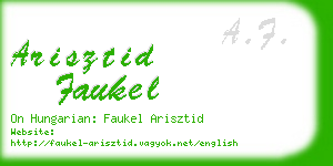 arisztid faukel business card